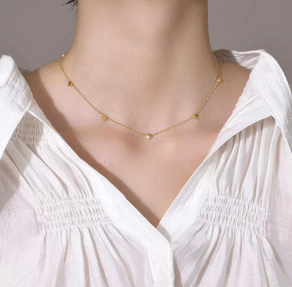Minimal Elegant Heart Pendent - 22K Gold Plated