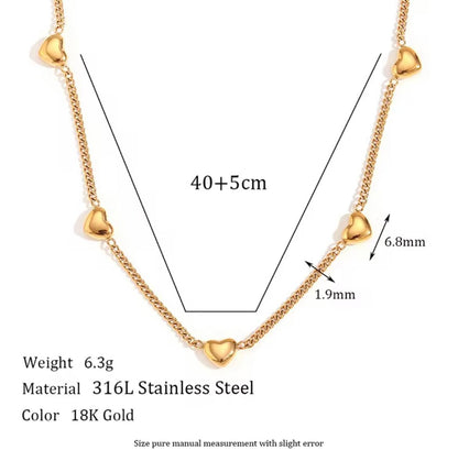 Minimal Elegant Heart Pendent - 22K Gold Plated