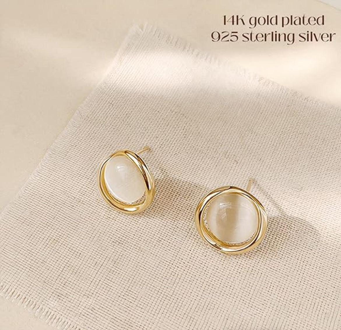 Crystal Cat Stud Korean Earrings