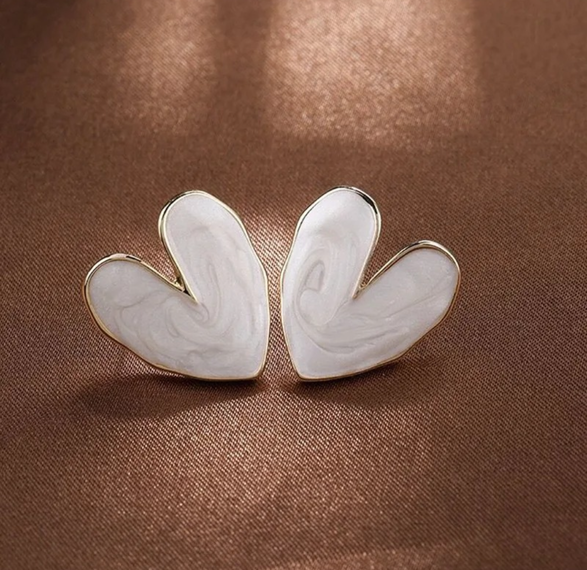 Beautiful White Korean Earrings