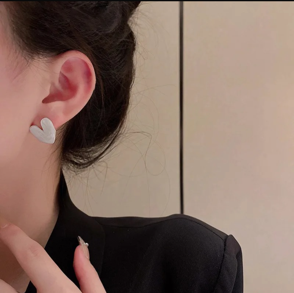 Beautiful White Korean Earrings