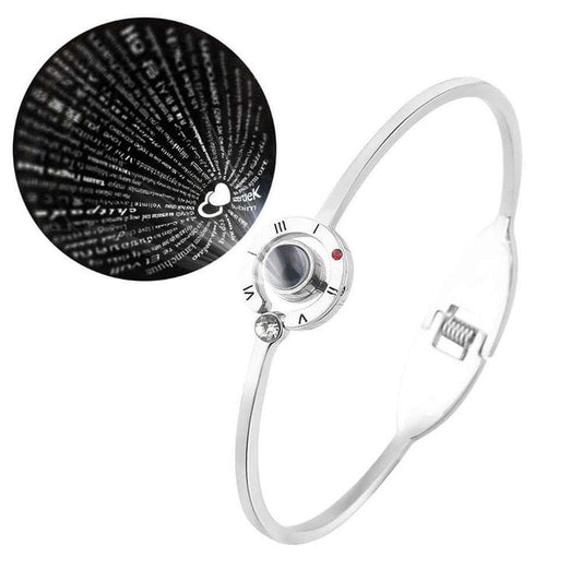 I Love you Bangle In Different Language - Stainless Steel